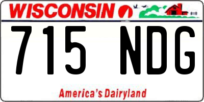 WI license plate 715NDG