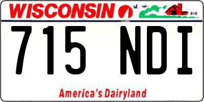 WI license plate 715NDI