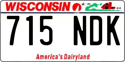 WI license plate 715NDK