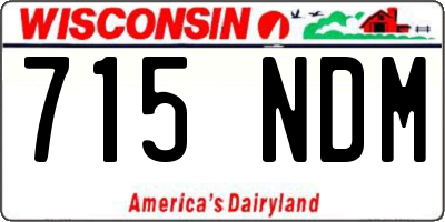 WI license plate 715NDM