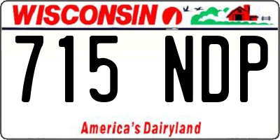 WI license plate 715NDP