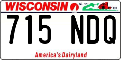 WI license plate 715NDQ