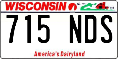 WI license plate 715NDS