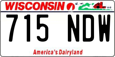 WI license plate 715NDW