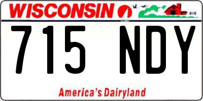WI license plate 715NDY