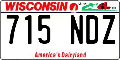 WI license plate 715NDZ