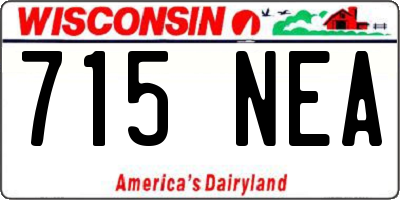 WI license plate 715NEA