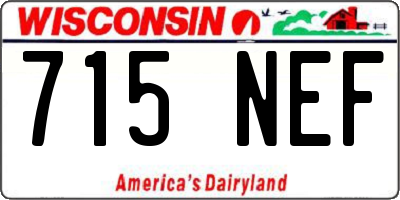 WI license plate 715NEF