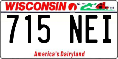 WI license plate 715NEI