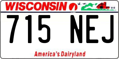 WI license plate 715NEJ