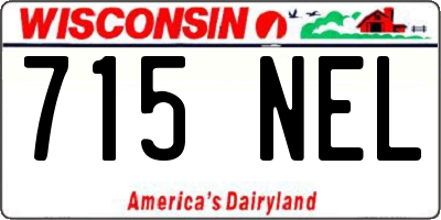 WI license plate 715NEL