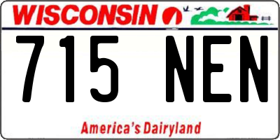 WI license plate 715NEN