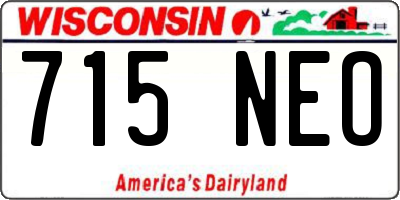 WI license plate 715NEO