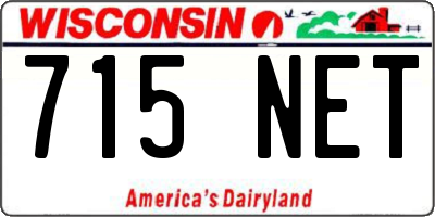 WI license plate 715NET