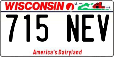 WI license plate 715NEV