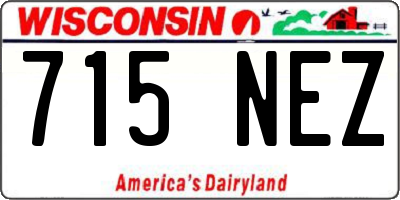 WI license plate 715NEZ