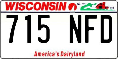 WI license plate 715NFD