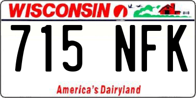 WI license plate 715NFK