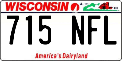 WI license plate 715NFL