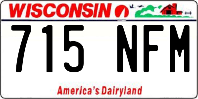 WI license plate 715NFM