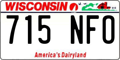 WI license plate 715NFO