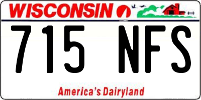 WI license plate 715NFS