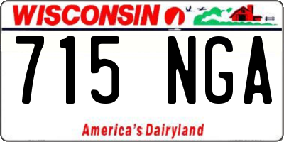 WI license plate 715NGA