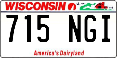 WI license plate 715NGI