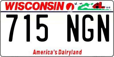 WI license plate 715NGN