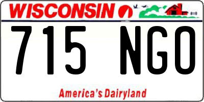 WI license plate 715NGO