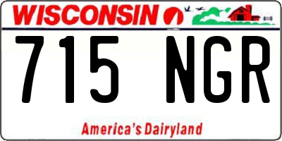 WI license plate 715NGR