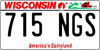 WI license plate 715NGS