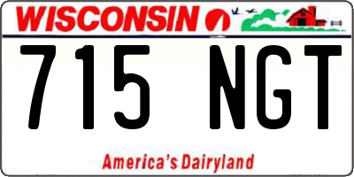 WI license plate 715NGT