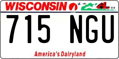 WI license plate 715NGU