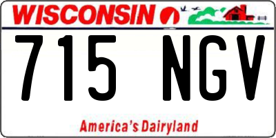 WI license plate 715NGV