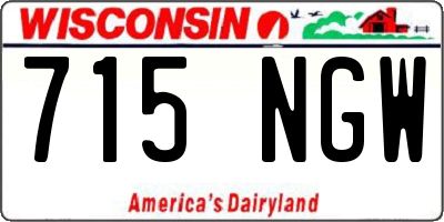 WI license plate 715NGW