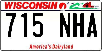 WI license plate 715NHA