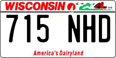 WI license plate 715NHD