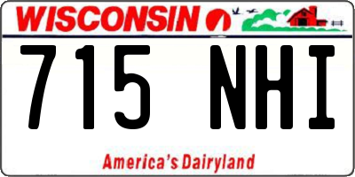 WI license plate 715NHI