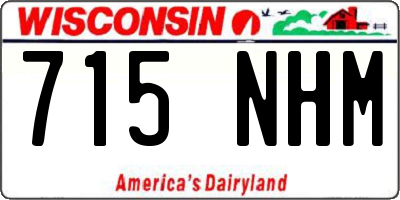 WI license plate 715NHM