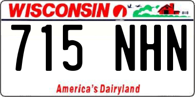 WI license plate 715NHN