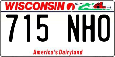 WI license plate 715NHO
