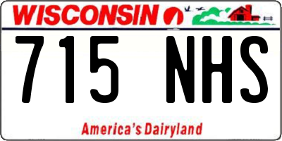 WI license plate 715NHS