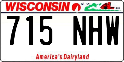 WI license plate 715NHW