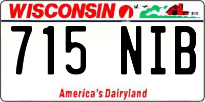 WI license plate 715NIB