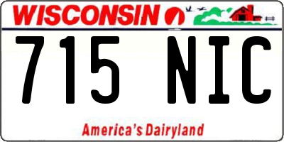 WI license plate 715NIC