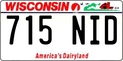 WI license plate 715NID