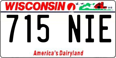 WI license plate 715NIE