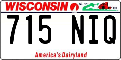 WI license plate 715NIQ