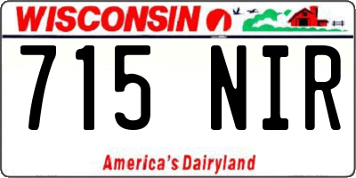 WI license plate 715NIR
